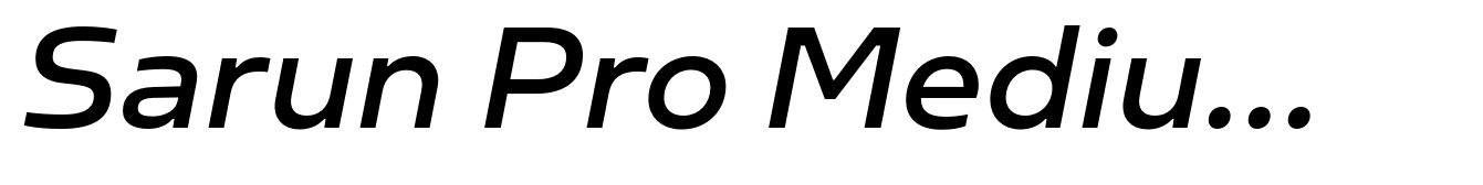 Sarun Pro Medium Italic